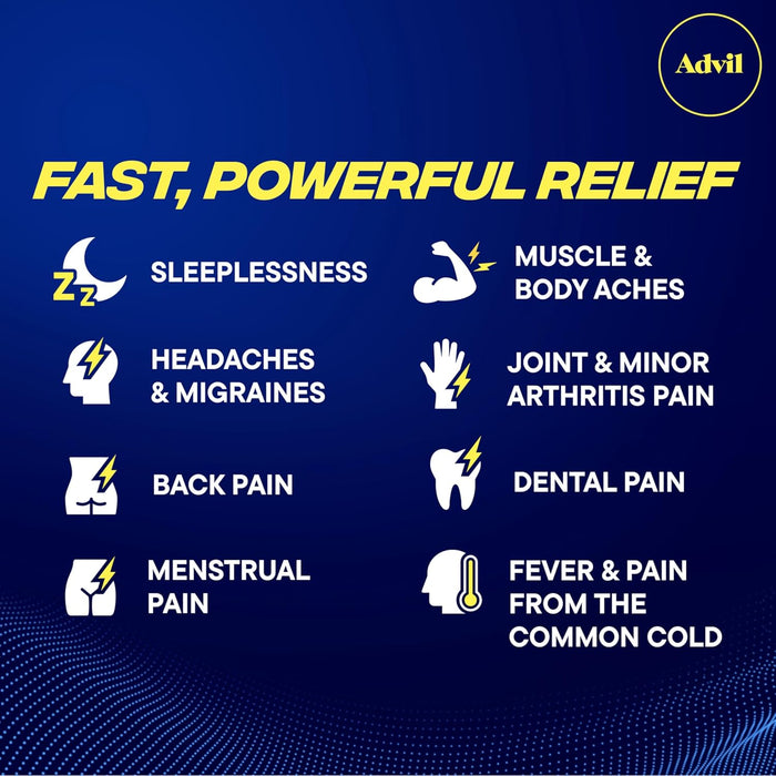 Advil Analgésico PM y ayuda para dormir nocturno, medicamento para el dolor