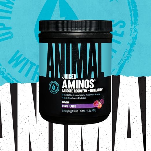 Suplemento de aminoácidos y electrolitos Animal Juiced | Uva, 30 porciones