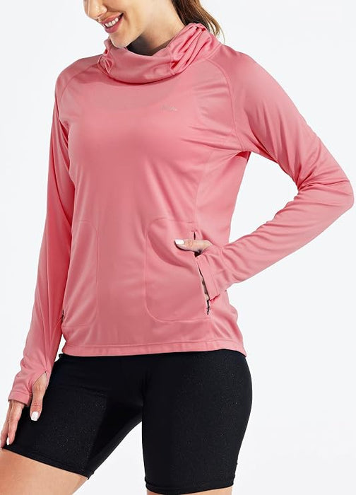Willit Sudadera con capucha para mujer con protección solar UPF 50+