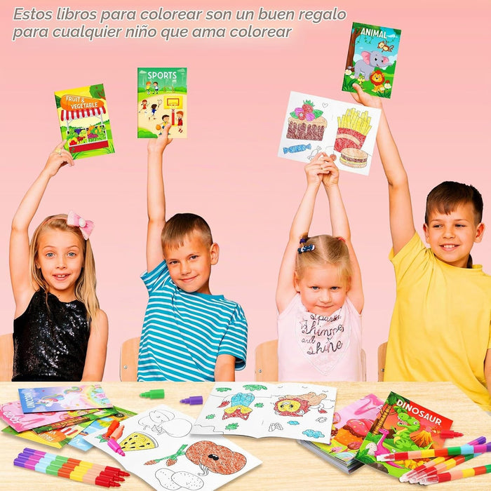 BenLouis 24 Mini Libros para Colorear Recuerdos de Fiesta a Granel para Niños de 4-8