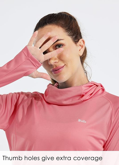 Willit Sudadera con capucha para mujer con protección solar UPF 50+