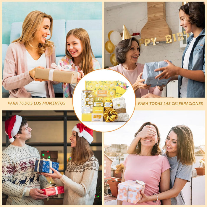 Cestas de regalo para mujeres con temática de margaritas y patos
