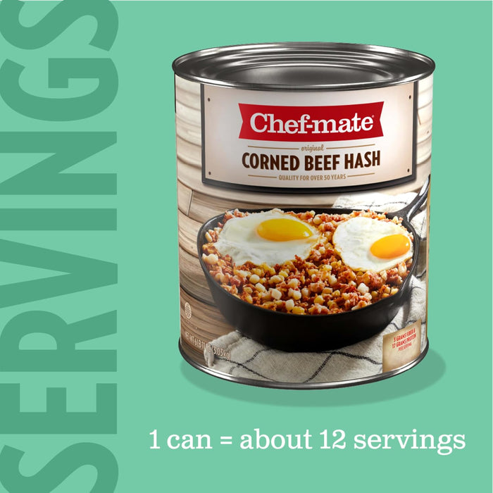 Picadillo de carne en conserva Chef-mate, alimentos enlatados y carne enlatada, 6 lb 11ocz