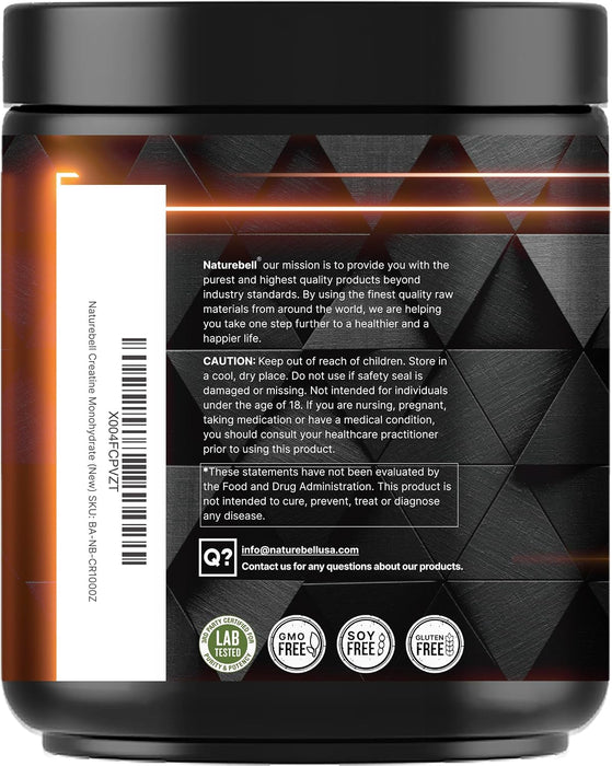 NatureBell Polvo de Creatina Monohidrato 1,000g, 5,000mg por porción