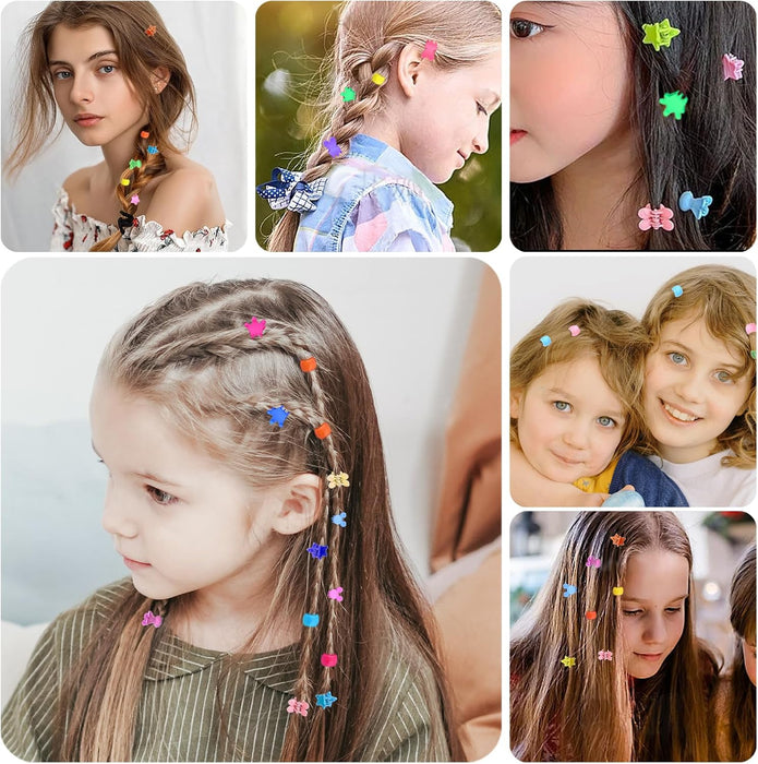 50 mini pinzas para el cabello, mini horquillas para niñas