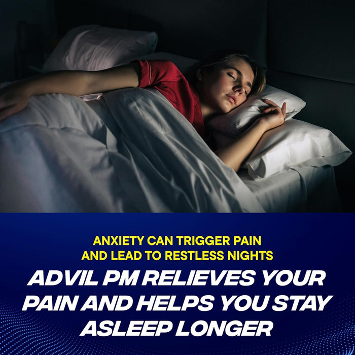 Advil Analgésico PM y ayuda para dormir nocturno, medicamento para el dolor