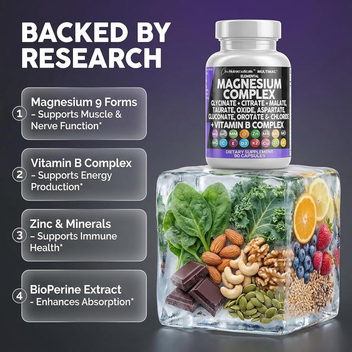 Complejo de magnesio de Clean Nutraceuticals con citrato de glicinato de magnesio