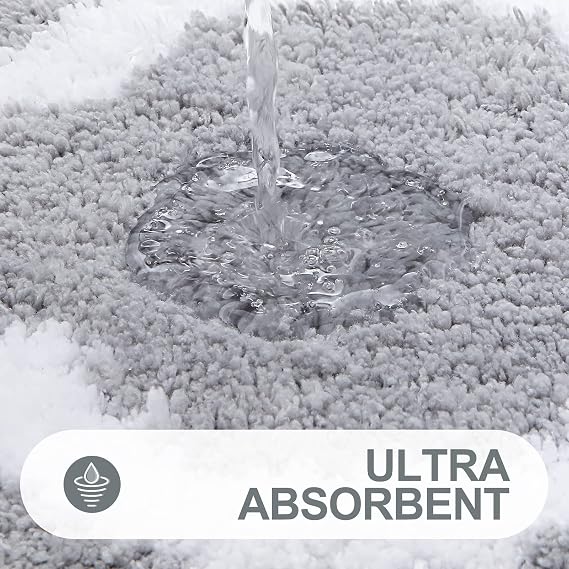 OLANLY Alfombras de baño de 24x16 pulgadas, alfombras de microfibra suaves y absorbentes