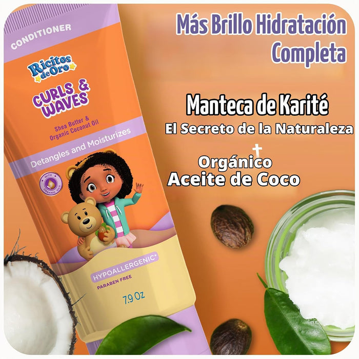 Ricitos de Oro Acondicionador de rizos | Manteca de karité | 7.9 oz