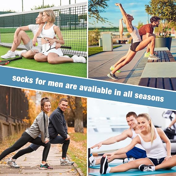 COOVAN 10 pares de calcetines tobilleros acolchados para hombre