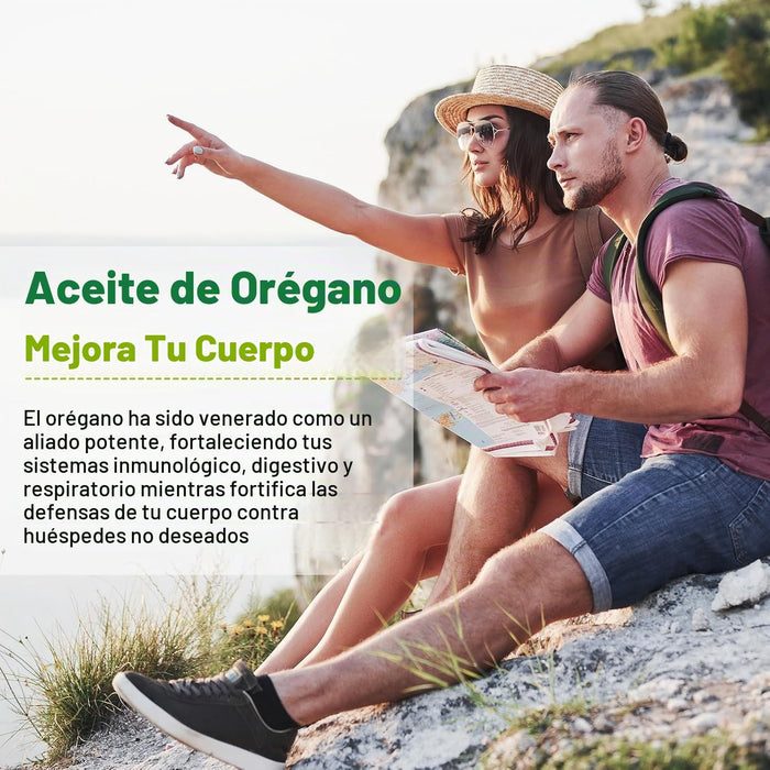 Aceite de orégano vivo de la naturaleza con aceite de semilla negra, 60 capsulas blandas