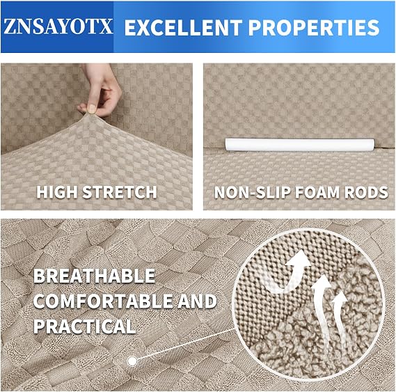 ZNSAYOTX Funda de sofá jacquard de 1 pieza para sofá loveseat-size