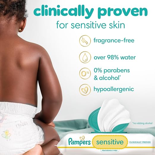 Pampers Sensitive Toallitas húmedas para bebés a base de agua