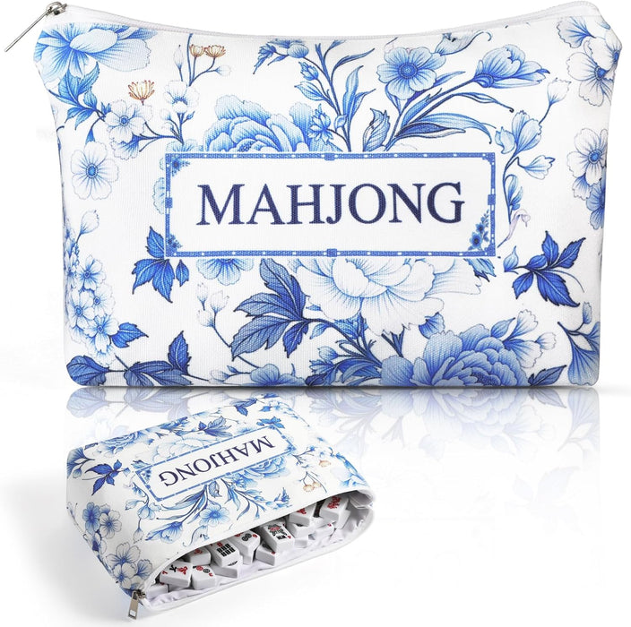 Mahjong - Bolsa de azulejos de transporte con cremallera