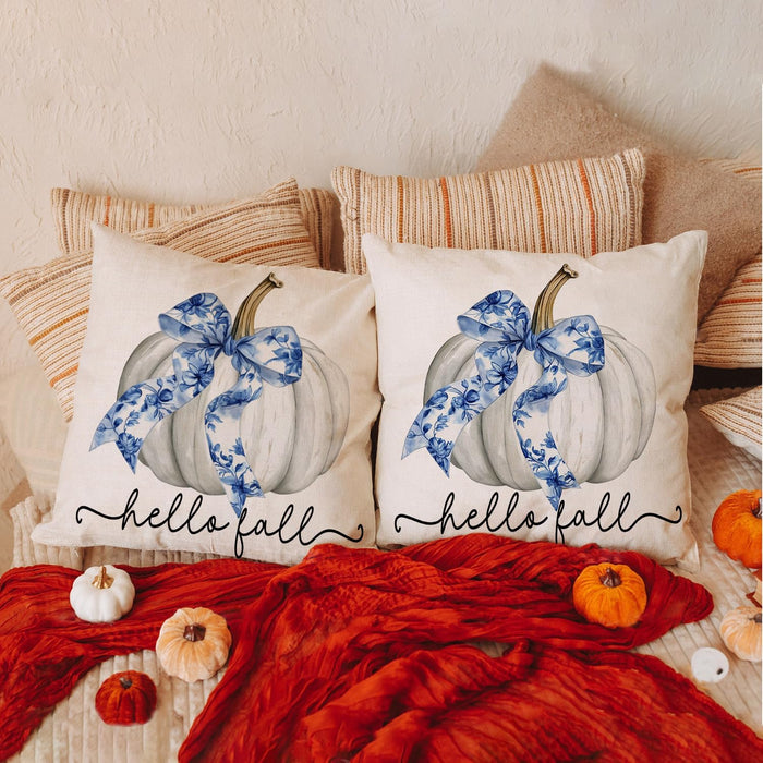 AOFANGGO Fundas de cojín de otoño, juego de 2 unidades de 45x45 cm (18x18 pulgadas)