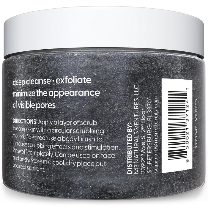 Exfoliante de carbón corporal con infusión de colágeno