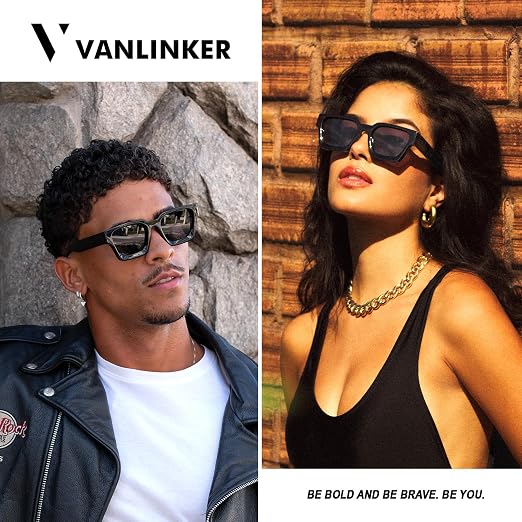 Gafas de sol cuadradas gruesas para hombre y mujer, estilo retro, rectangulares