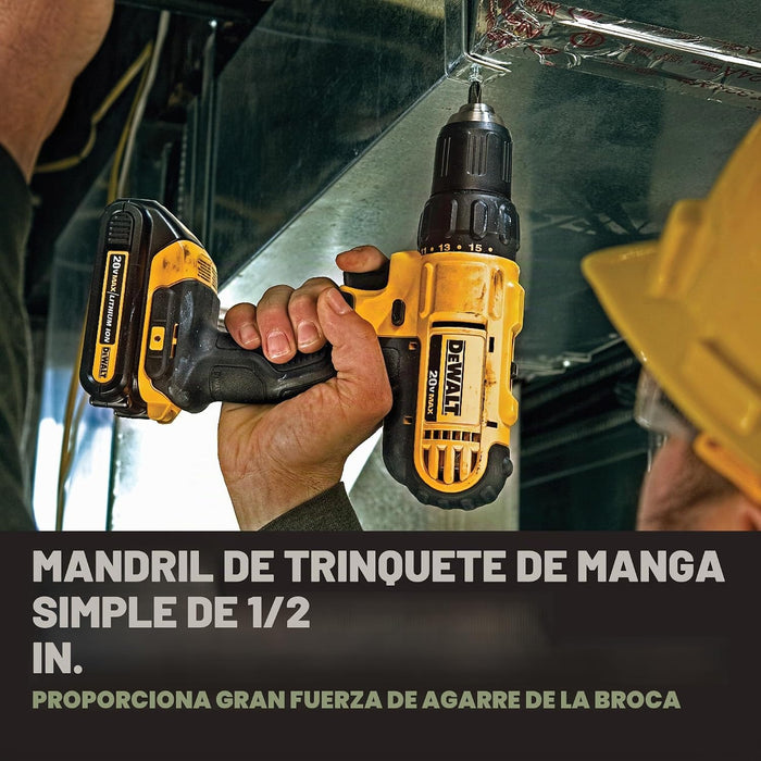 DeWALT DCD771C2 Taladro (Ión de litio) Negro y Amarillo