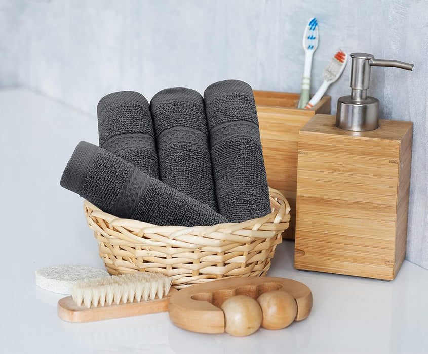 Juego de toallas de lujo Utopia Towels de 8 piezas: toallas de felpa majestuosas, súper absorbentes