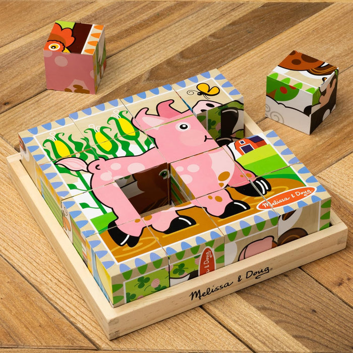 Rompecabezas en cubo de granja de Melissa & Doug, Multicolor