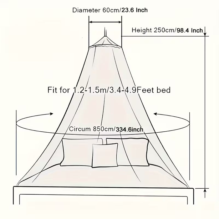 Mosquitera Elegante con Cúpula y Estructura de Hierro