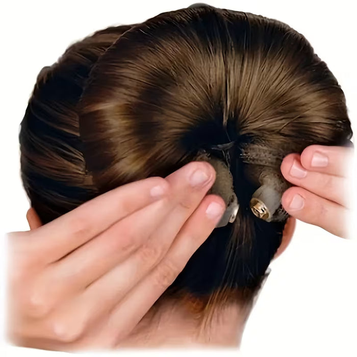 1pcs Hacedor de Moños de Malla Vintage - Lazos de Esponja negro
