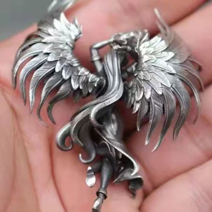Colgante de Ángel con alas estilo malvado unisex