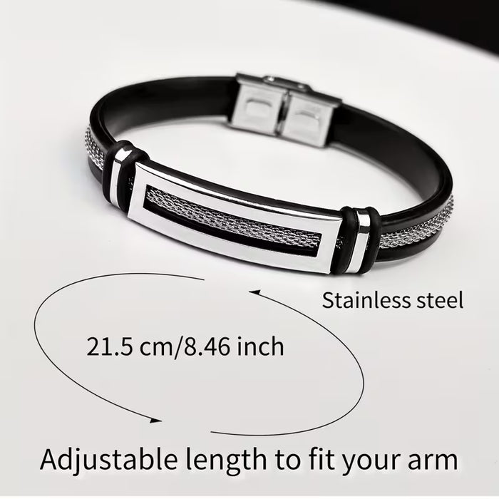 1 pulsera de hombre, brazalete tipo puño para muñeca