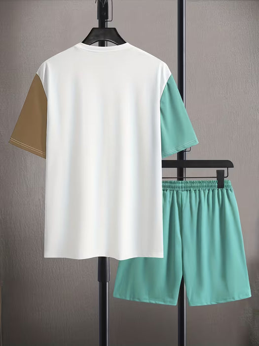 Conjunto de Camiseta Corta y Pantalones Cortos para Hombre