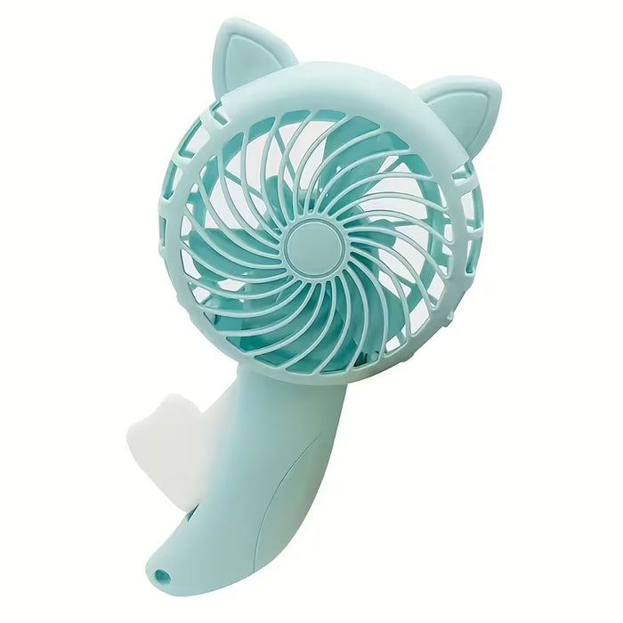 1 pieza de mini ventilador portátil de dibujos animados de gato lindo