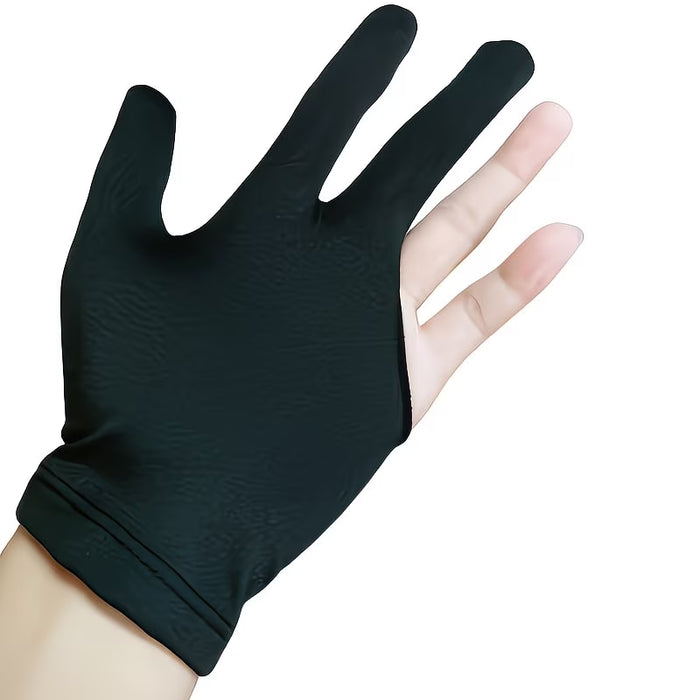 6 pares de guantes de billar unisex transpirables, antideslizantes, elásticos de tres dedos