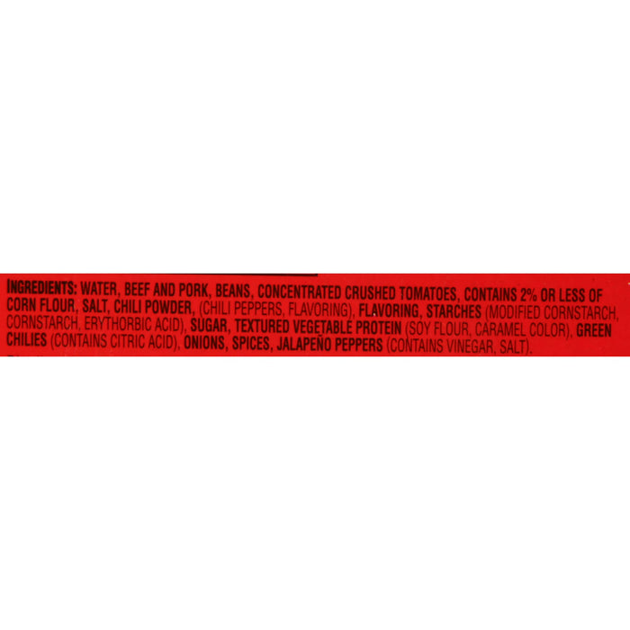 Chili con frijoles Hormel, paquete de 6 unidades/15 oz.