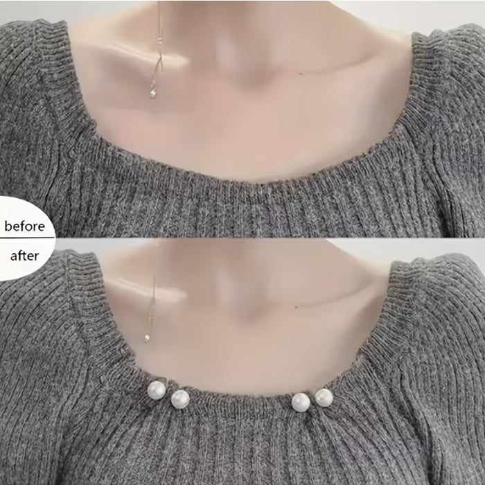 3 unidad, Alfiler Antideslizante para Cuello, Hebilla para Cintura, Broche Sin Costura