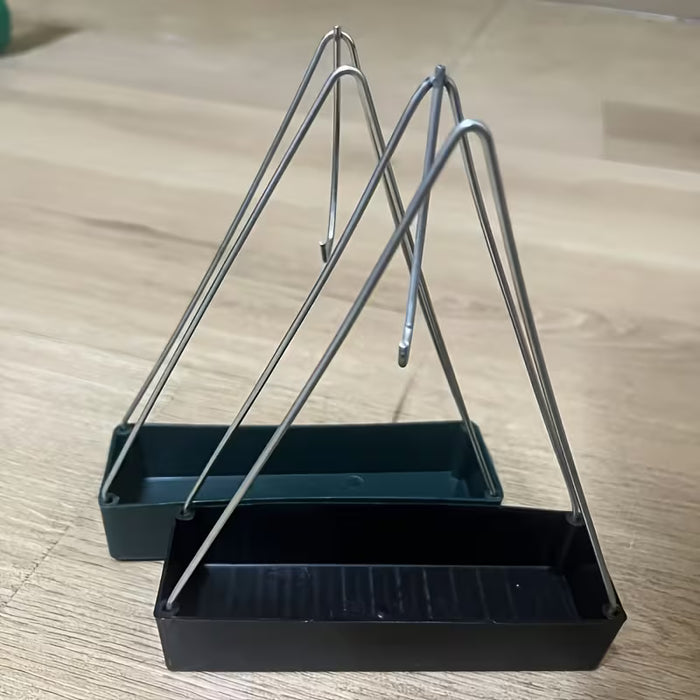 3 soportes para espirales antimosquitos hechos de hierro triangular y conectores de plástico