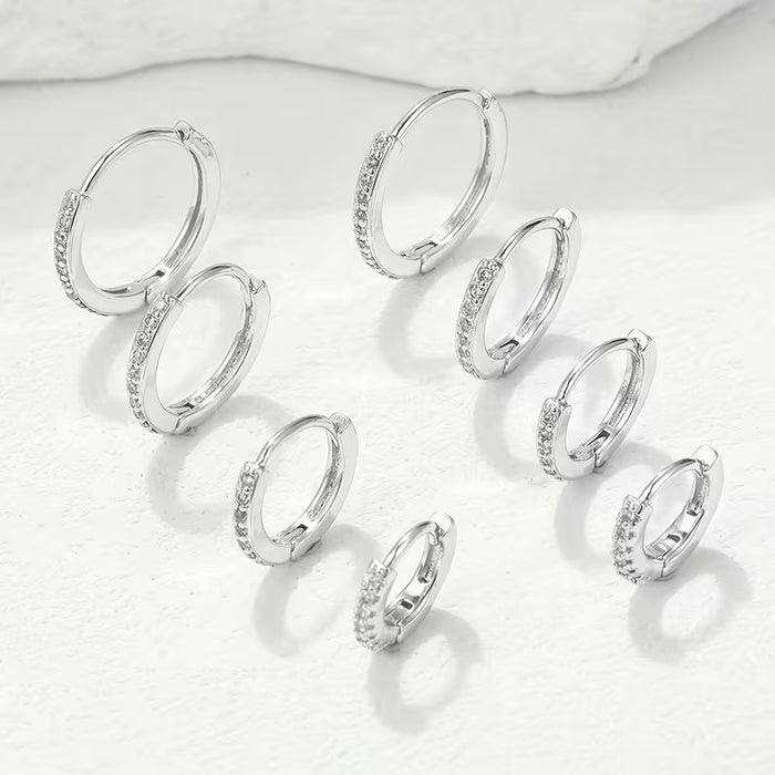 Set de 8 piezas de moda y fácil de usar, con circonita de cobre exquisita