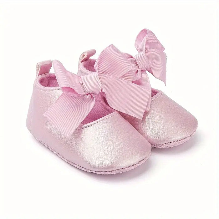 Zapatos de seda con lazo y nudo para bebés