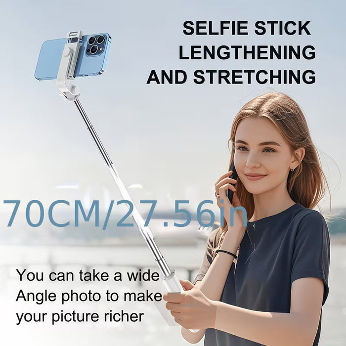 Trípode Selfie Stick Multifuncional con Luz LED, Soporte Ajustable para Teléfono con Control Remoto Inalámbrico