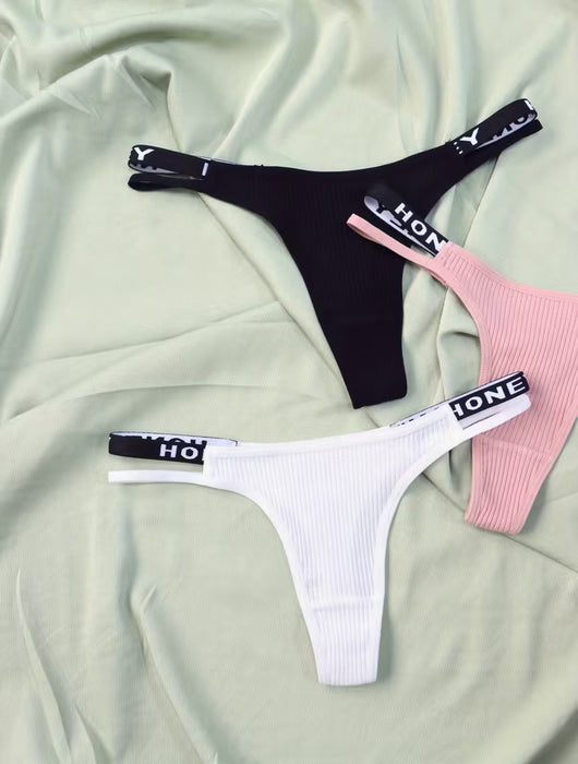 3 Paquetes de Tanga Sin Costuras para Mujer