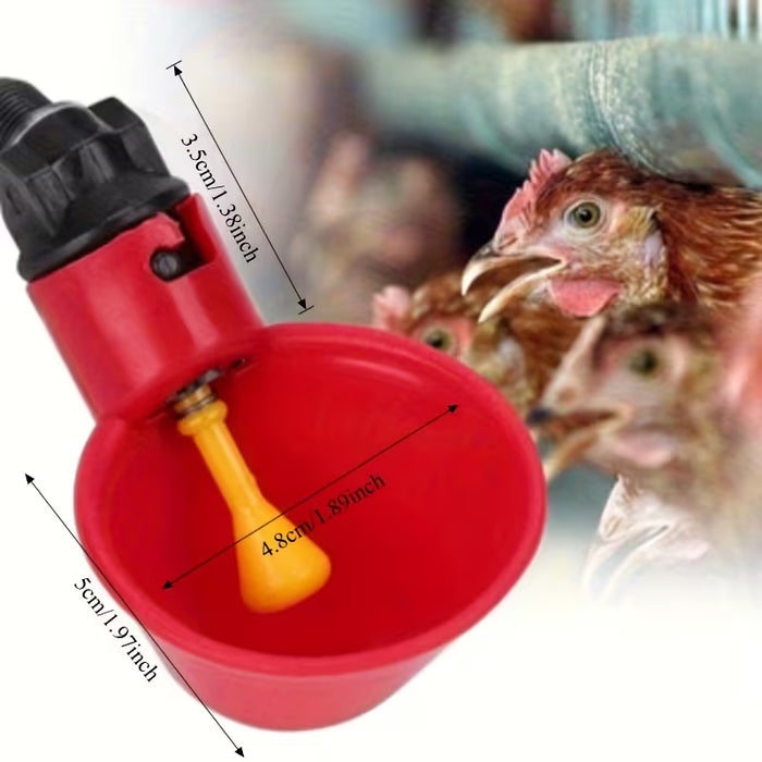 19uds Bebidas para Pollos, Tazas de Agua para Aves de Corral, Bebidas Automáticas Antigoteo