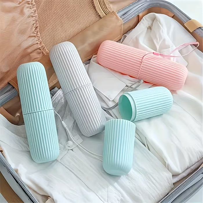 SHEIN Organizador portátil de brochas de maquillaje, estuche para cepillos
