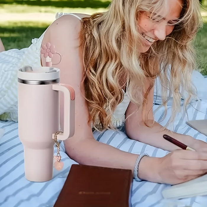 5 piezas/juego, accesorios para botellas de agua deportivas, flor, con letra E