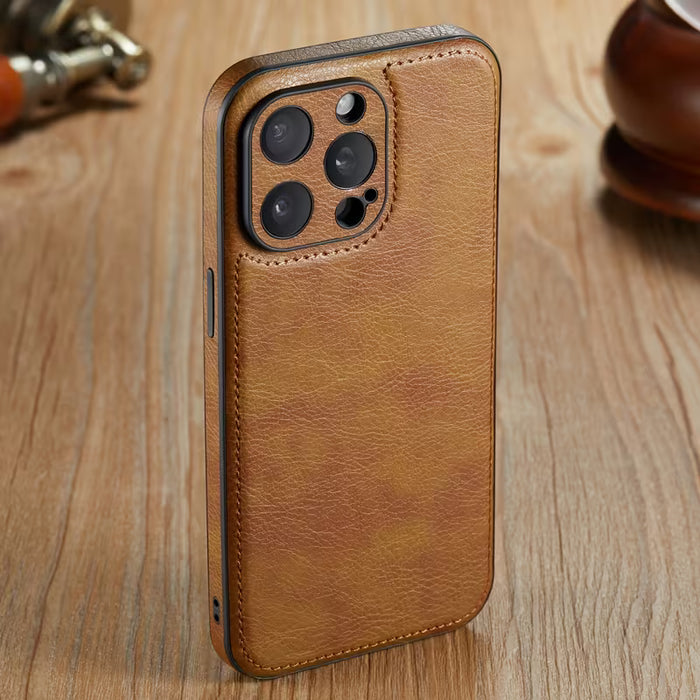 Funda para teléfono móvil de piel sintética de lujo, ultrafina, clásica y elegante, compatible con iPhone 15 Pro Max