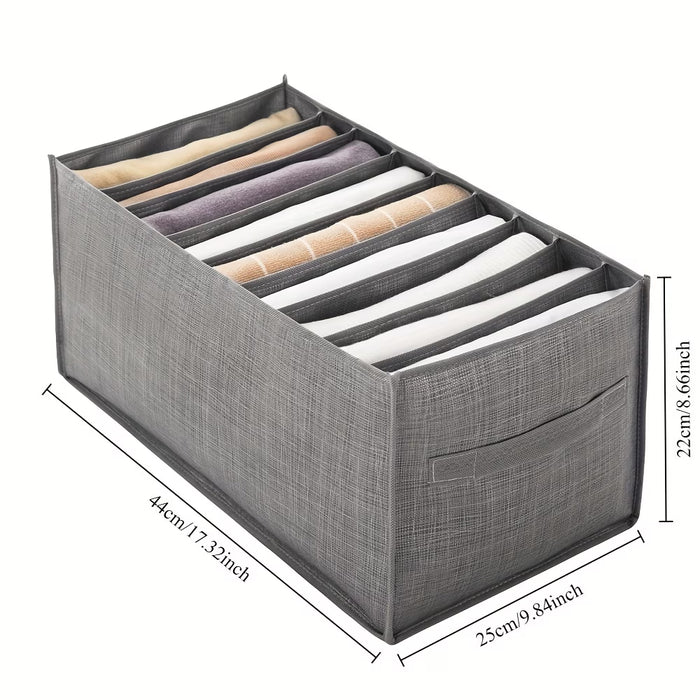 Caja plegable organizadora de 1 pieza para pantalones y jeans, caja de almacenamiento de ropa para armario
