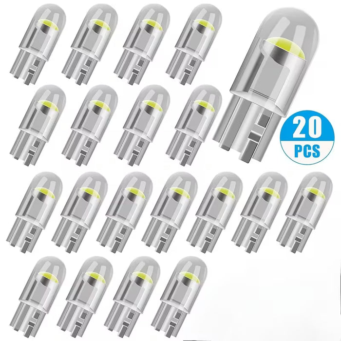 20pcs/Bombilla de Vidrio T10, Iluminación de 360°