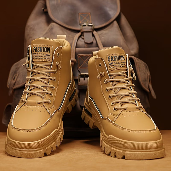 Shein Botas altas para hombre gruesas y cálidas con forro térmico para otoño/invierno