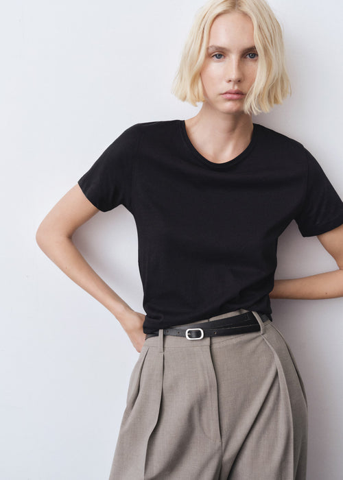 Camiseta algodón manga corta-negro