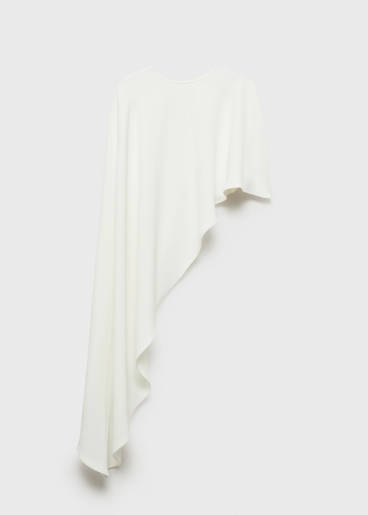 Mango Capa asimétrica cuello redondo