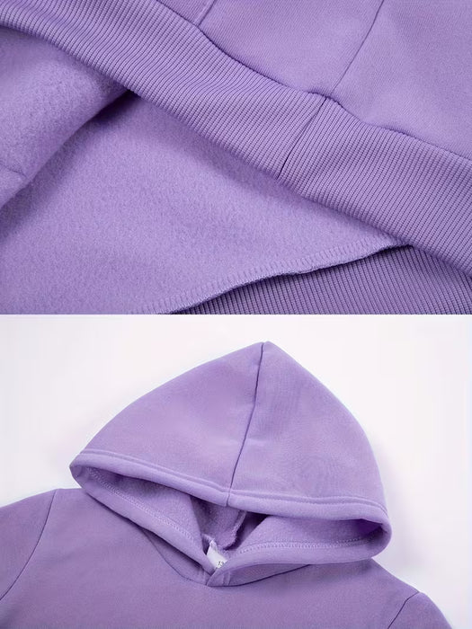 Conjunto de sudadera y pantalón para niñas con estampado de dibujos animados
