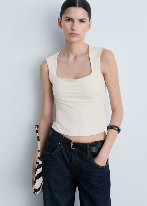 Top tirantes escote cuadrado