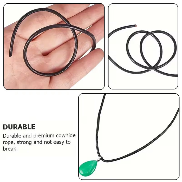 Cuerda de cera artesanal para adornos de joyería 1-3.0mm de 5m